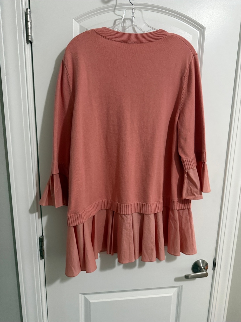 COS Dusty Rose Ruffle-Hem Tunic Sweater - Picture 2 of 2